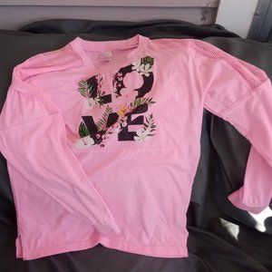 Pink women's LOVE shirt from no boundaries
